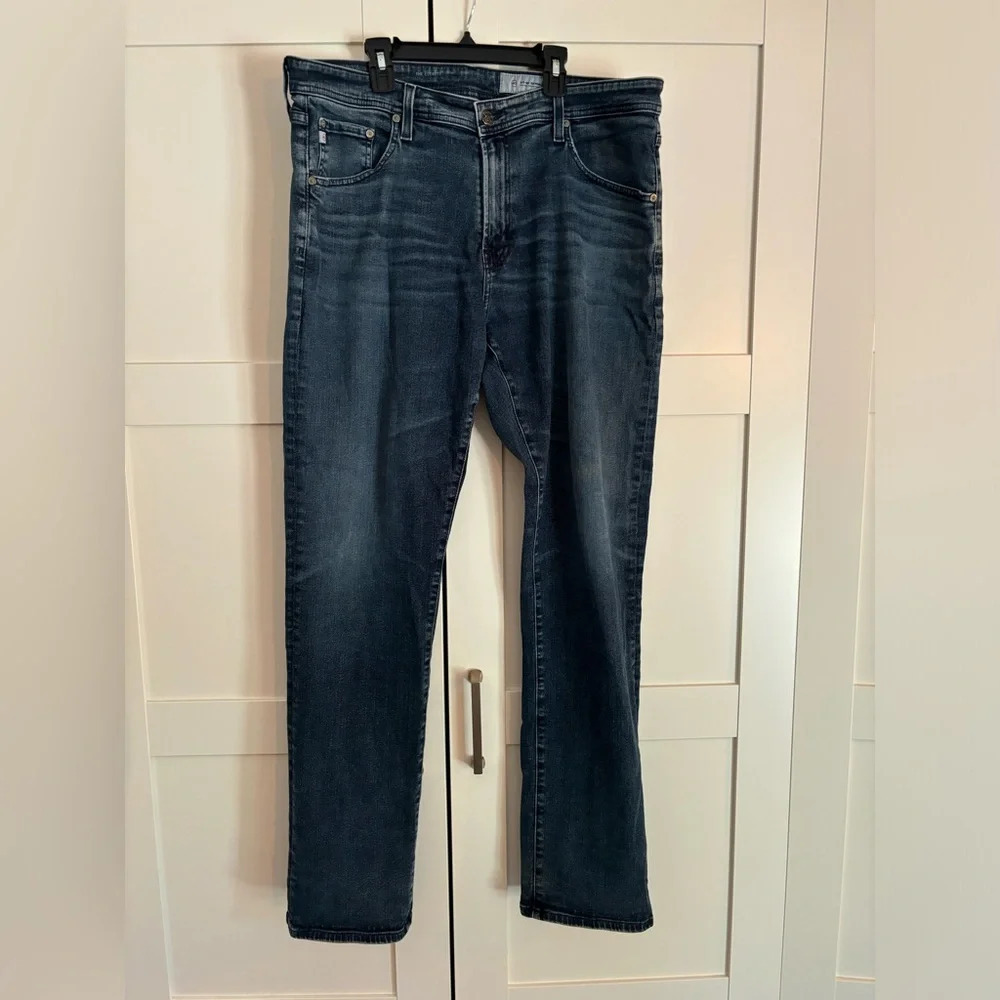 AG Adriano Goldschmied Tailored Leg Blue Denim Jeans Mens Size 36